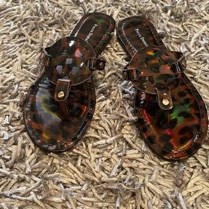 Pierre Dumas Brown Medallion Sandals